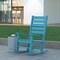 Emma and Oliver Florian Contemporary Rocking Chair, All-Weather HDPE Indoor/Outdoor Rocker